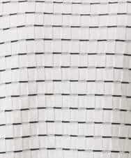 FKFGD41130 MK MICHEL KLEIN(MK ミッシェルクラン) ブロック調クロップド丈ニット/UVカット/洗える ブルー