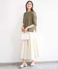 FKFGD43160 MK MICHEL KLEIN(MK ミッシェルクラン) ワイドリブシアーニット×タンクトップ ツインセット/洗える ブルー