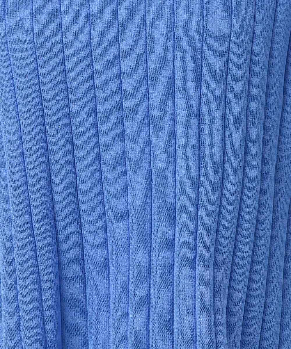 FKFGD43160 MK MICHEL KLEIN(MK ミッシェルクラン) ワイドリブシアーニット×タンクトップ ツインセット/洗える ブルー