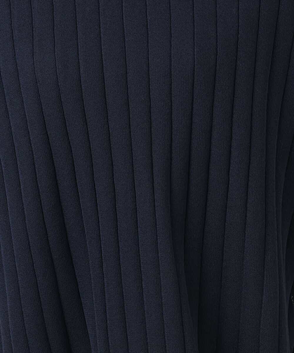 FKFGD43160 MK MICHEL KLEIN(MK ミッシェルクラン) ワイドリブシアーニット×タンクトップ ツインセット/洗える ブルー