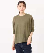 FKFGD43160 MK MICHEL KLEIN(MK ミッシェルクラン) ワイドリブシアーニット×タンクトップ ツインセット/洗える ブルー