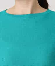 FKFGD44130 MK MICHEL KLEIN(MK ミッシェルクラン) 鹿の子編みドルマンニット/UVカット/洗える グリーン