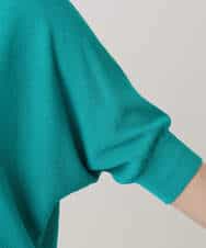 FKFGD44130 MK MICHEL KLEIN(MK ミッシェルクラン) 鹿の子編みドルマンニット/UVカット/洗える グリーン