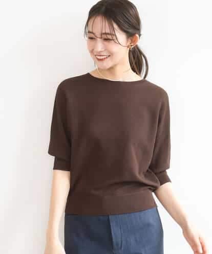 FKFGD44130 MK MICHEL KLEIN 鹿の子編みドルマンニット/UVカット/洗える