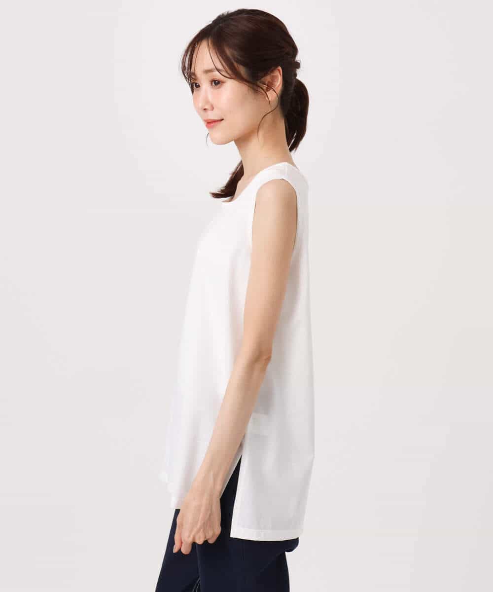 FKFGD50160 MK MICHEL KLEIN(MK ミッシェルクラン) [洗える]メッシュ編みニットベスト×タンクトップ ツインセット イエロー