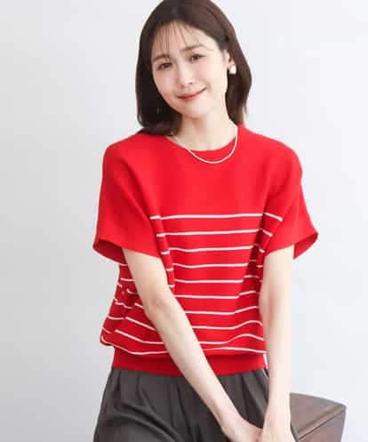 FKFGD51120 MK MICHEL KLEIN [UVカット/洗える]マリンボーダーニット