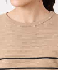 FKFGD51120 MK MICHEL KLEIN(MK ミッシェルクラン) [UVカット/洗える]マリンボーダーニット キャメル