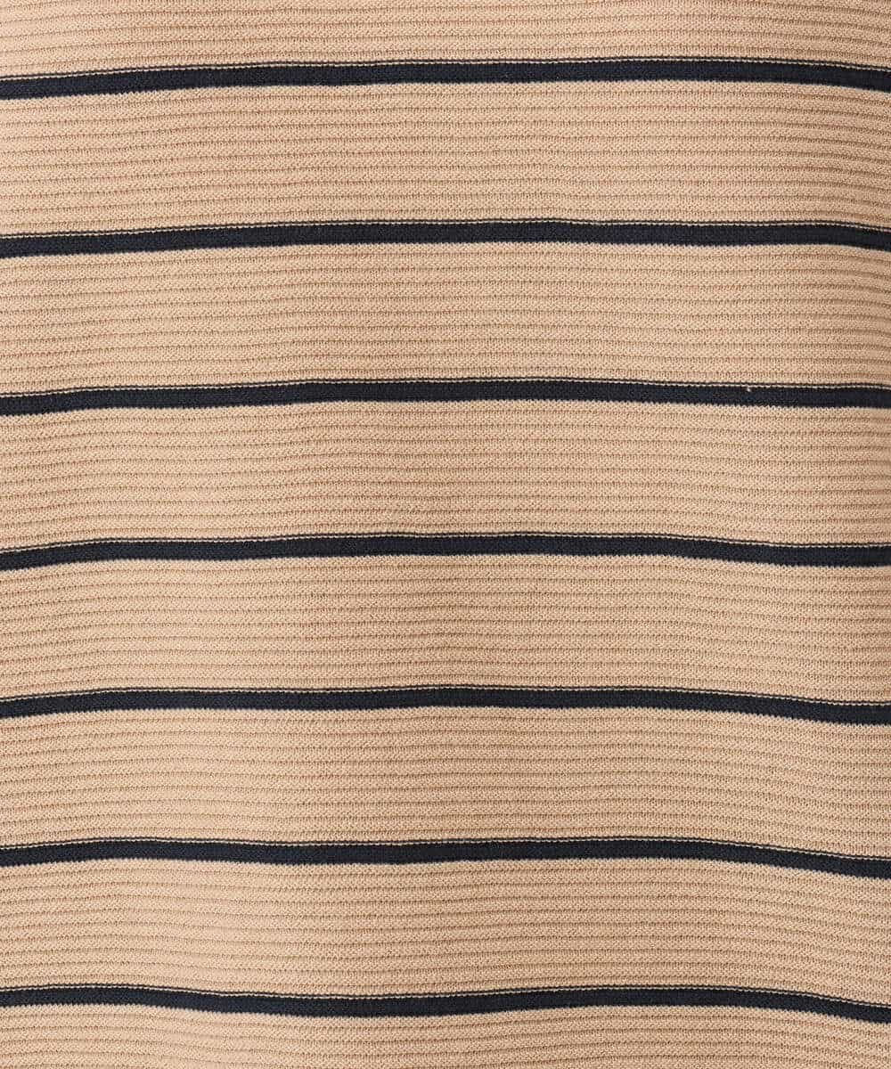 FKFGD51120 MK MICHEL KLEIN(MK ミッシェルクラン) [UVカット/洗える]マリンボーダーニット キャメル