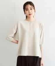 FKFGD52140 MK MICHEL KLEIN(MK ミッシェルクラン) [UVカット/接触冷感/洗える]金釦フレアシルエットドルマンニット ベージュ