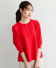 FKFGD52140 MK MICHEL KLEIN(MK ミッシェルクラン) [UVカット/接触冷感/洗える]金釦フレアシルエットドルマンニット ベージュ