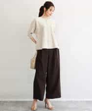 FKFGD52140 MK MICHEL KLEIN(MK ミッシェルクラン) [UVカット/接触冷感/洗える]金釦フレアシルエットドルマンニット ベージュ