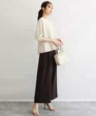 FKFGD52140 MK MICHEL KLEIN(MK ミッシェルクラン) [UVカット/接触冷感/洗える]金釦フレアシルエットドルマンニット ベージュ