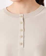 FKFGD52140 MK MICHEL KLEIN(MK ミッシェルクラン) [UVカット/接触冷感/洗える]金釦フレアシルエットドルマンニット ベージュ