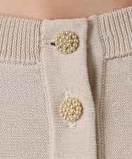 FKFGD52140 MK MICHEL KLEIN(MK ミッシェルクラン) [UVカット/接触冷感/洗える]金釦フレアシルエットドルマンニット ベージュ