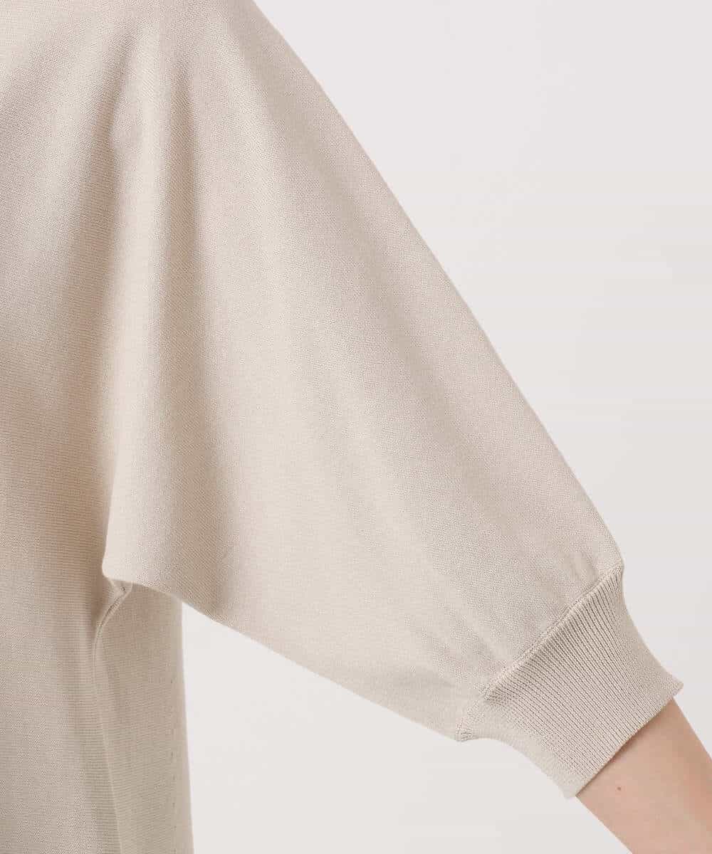 FKFGD52140 MK MICHEL KLEIN(MK ミッシェルクラン) [UVカット/接触冷感/洗える]金釦フレアシルエットドルマンニット ベージュ