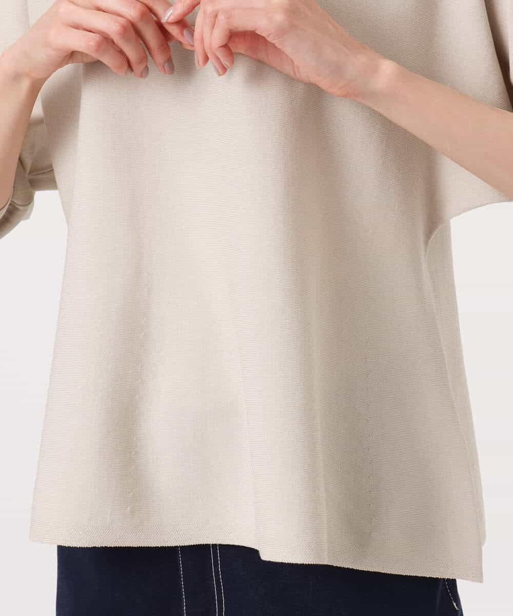 FKFGD52140 MK MICHEL KLEIN(MK ミッシェルクラン) [UVカット/接触冷感/洗える]金釦フレアシルエットドルマンニット ベージュ