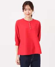 FKFGD52140 MK MICHEL KLEIN(MK ミッシェルクラン) [UVカット/接触冷感/洗える]金釦フレアシルエットドルマンニット ベージュ