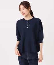 FKFGD52140 MK MICHEL KLEIN(MK ミッシェルクラン) [UVカット/接触冷感/洗える]金釦フレアシルエットドルマンニット ベージュ