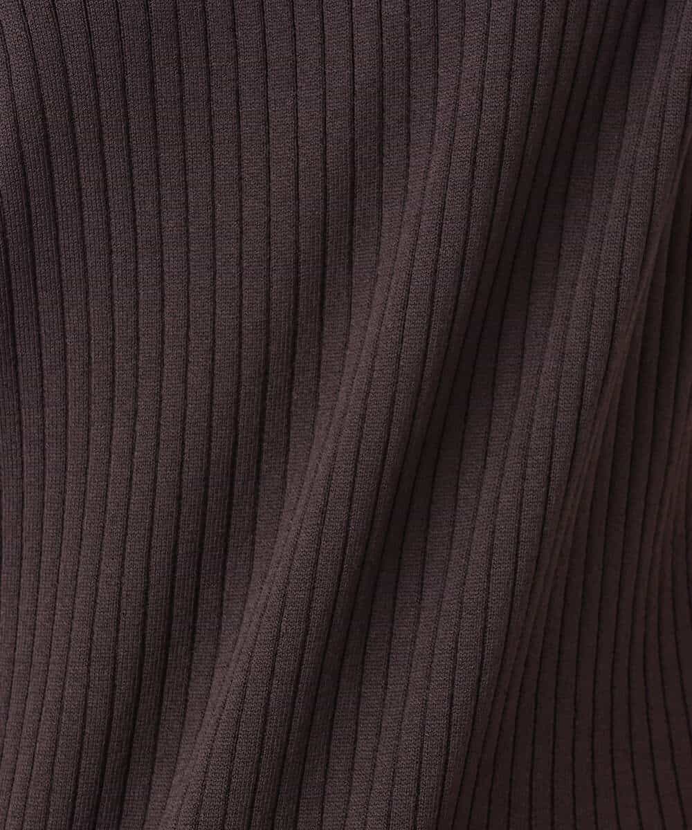 FKFGD53120 MK MICHEL KLEIN(MK ミッシェルクラン) [UVカット/洗える]ワイドリブ配色デザインニット ブラウン