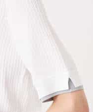 FKFGD53120 MK MICHEL KLEIN(MK ミッシェルクラン) [UVカット/洗える]ワイドリブ配色デザインニット ブラウン