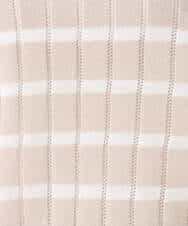 FKFGD54140 MK MICHEL KLEIN(MK ミッシェルクラン) [洗える]衿付きスキッパーデザインニット ベージュ（ボーダー）