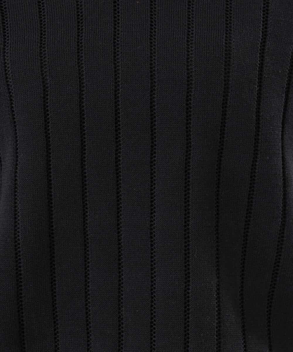 FKFGD54140 MK MICHEL KLEIN(MK ミッシェルクラン) [洗える]衿付きスキッパーデザインニット ベージュ（ボーダー）