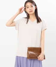 FKFGS32120 MK MICHEL KLEIN(MK ミッシェルクラン) Vネックチュニックニット/洗える ベージュ