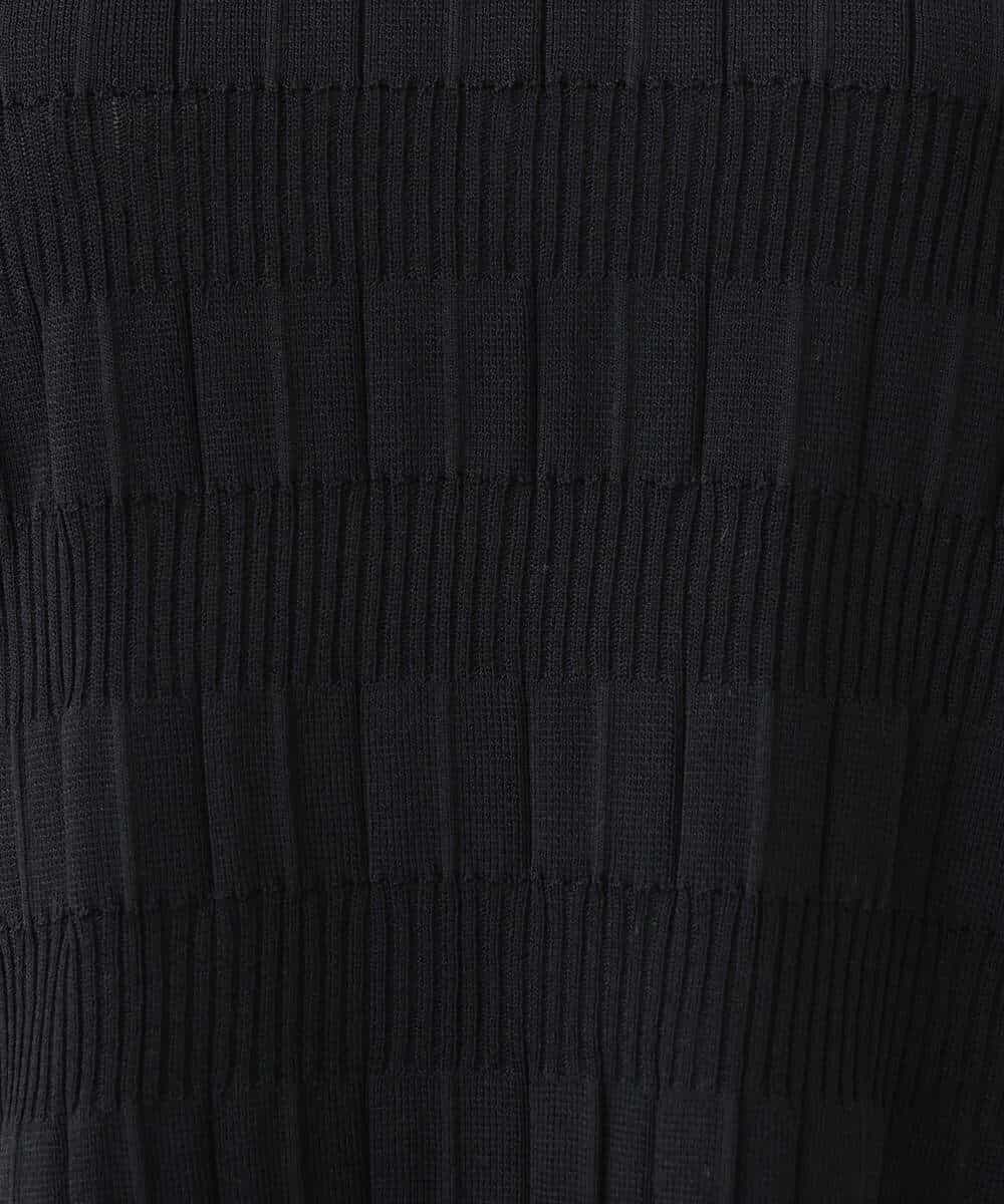 FKFGV50090 MK MICHEL KLEIN(MK ミッシェルクラン) シャーリングプリーツ加工デザインコンパクトニット/洗える ボーダー