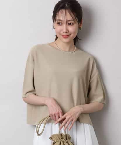 MK MICHEL KLEIN(MK ミッシェルクラン) 五分袖サマーニット ベージュ 38