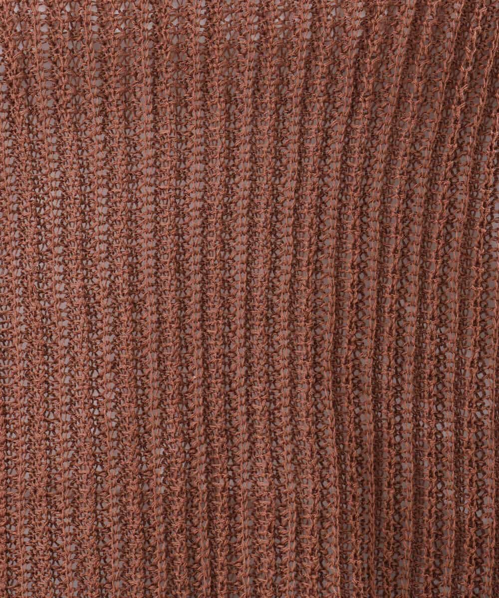 FKFHD60130 MK MICHEL KLEIN(MK ミッシェルクラン) [洗える]クロップド丈シアーリブニット ブルー