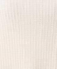 FKFHD60130 MK MICHEL KLEIN(MK ミッシェルクラン) [洗える]クロップド丈シアーリブニット ブルー