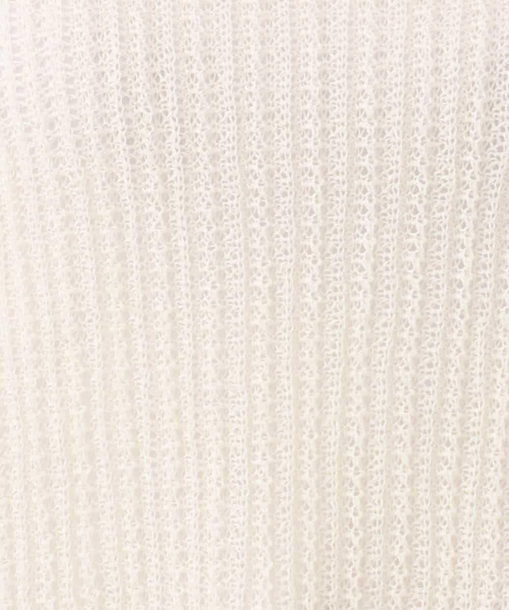 FKFHD60130 MK MICHEL KLEIN(MK ミッシェルクラン) [洗える]クロップド丈シアーリブニット ブルー