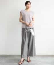 FKFJD22120 MK MICHEL KLEIN(MK ミッシェルクラン) [洗える]前後2wayシャギーニットジレ ピンクグレージュ