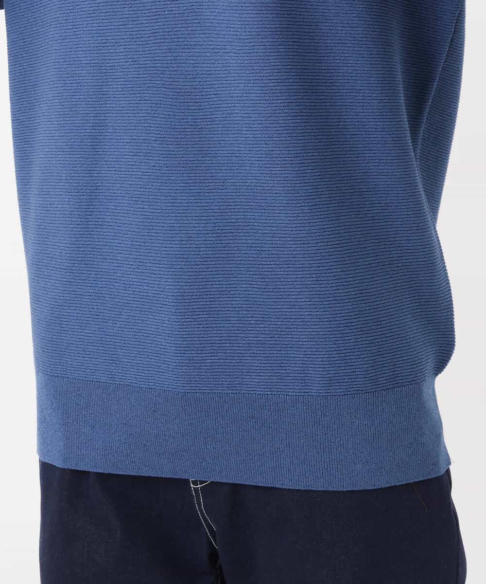 FKFJS18130 MK MICHEL KLEIN(MK ミッシェルクラン) ボートネックニット/洗える ブルー
