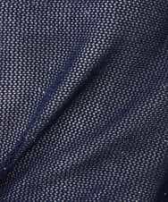 FKFJV24125 MK MICHEL KLEIN(MK ミッシェルクラン) スパンコールメッシュニット/洗える ネイビー