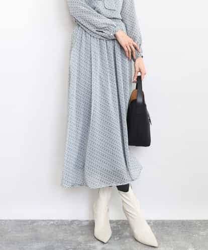 FKHAD04140  チェック柄シフォンスカート/洗える