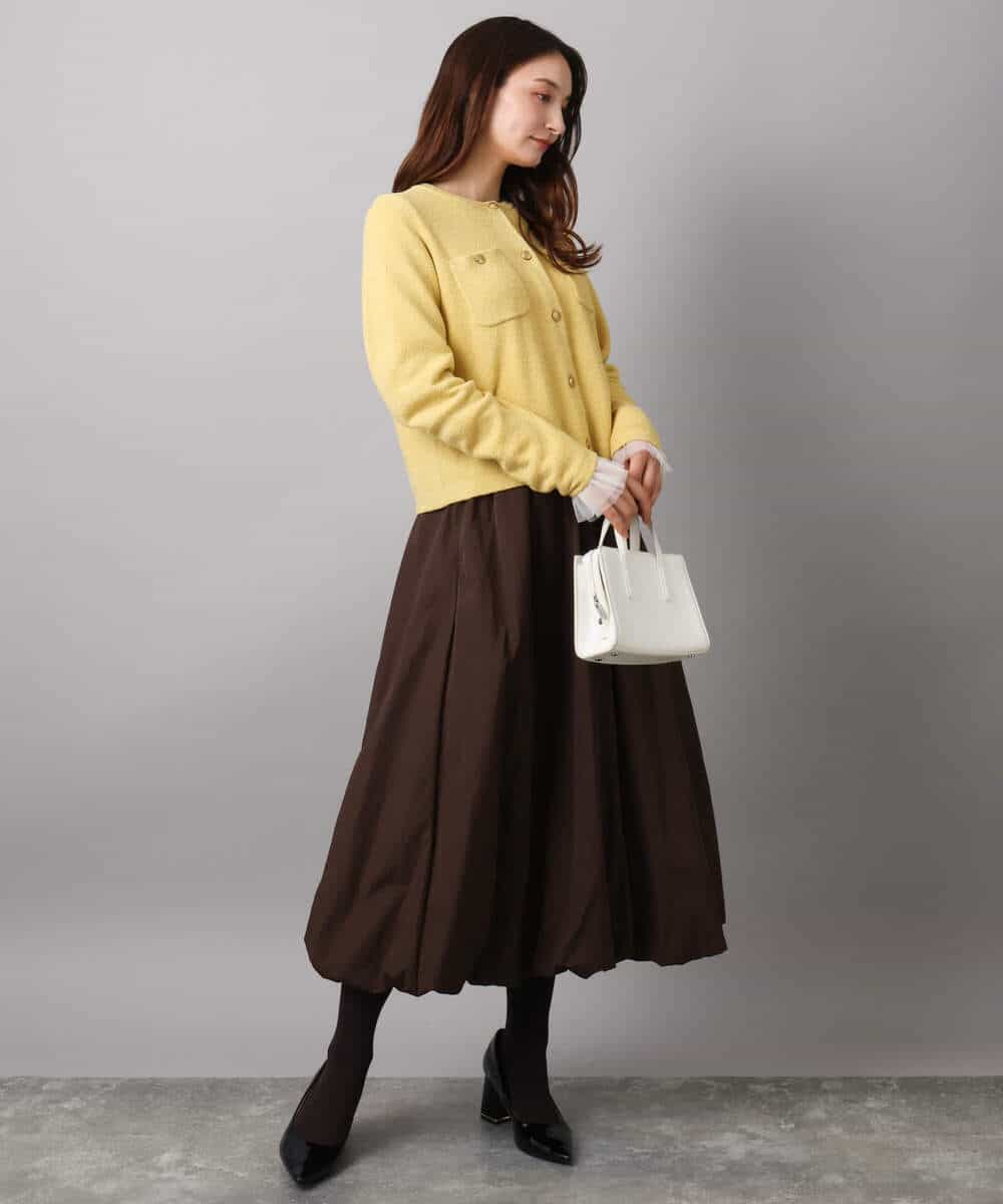 FKHAD41170 MK MICHEL KLEIN(MK ミッシェルクラン) バルーンシルエットスカート/洗える ブルー