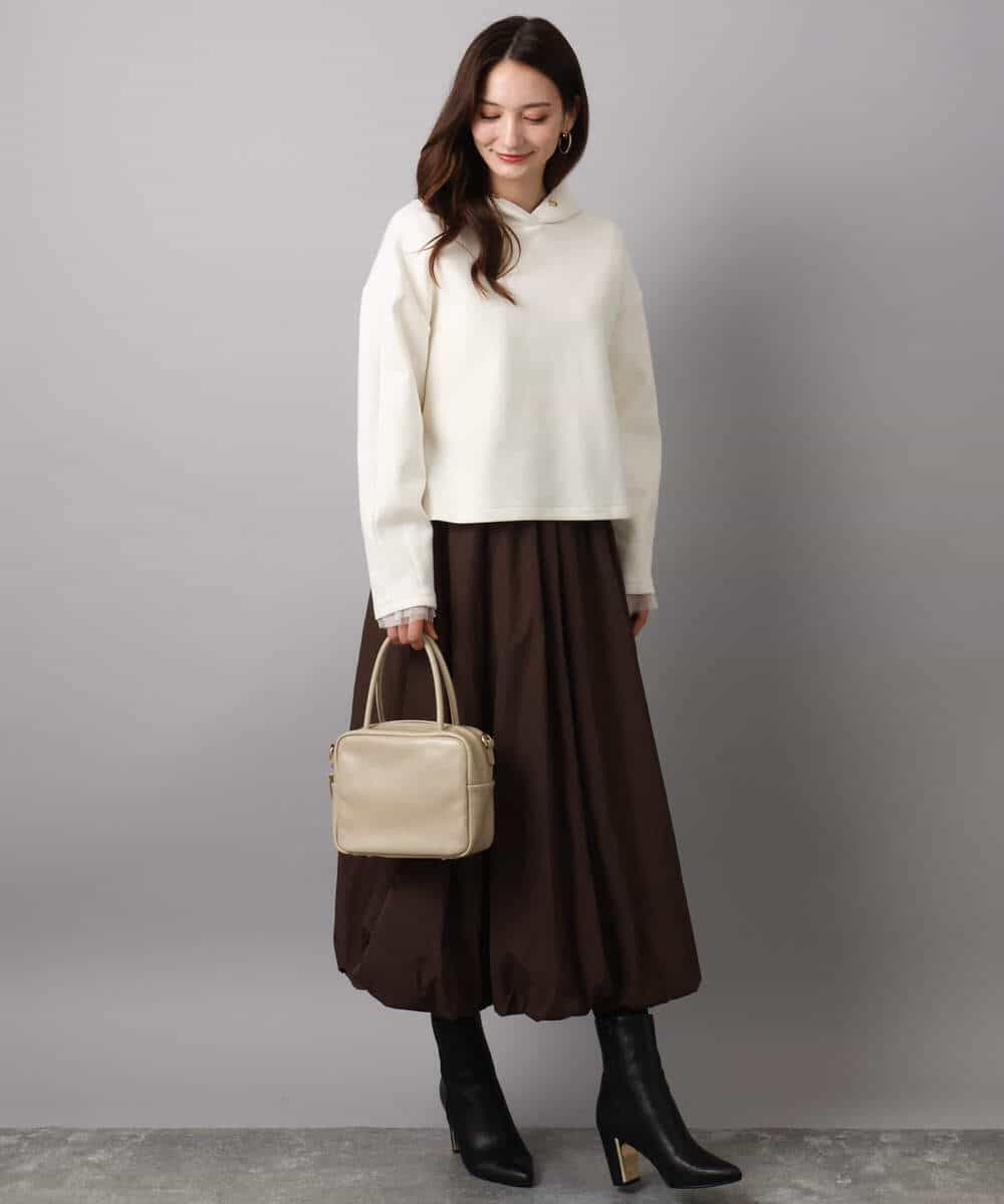 FKHAD41170 MK MICHEL KLEIN(MK ミッシェルクラン) バルーンシルエットスカート/洗える ブルー