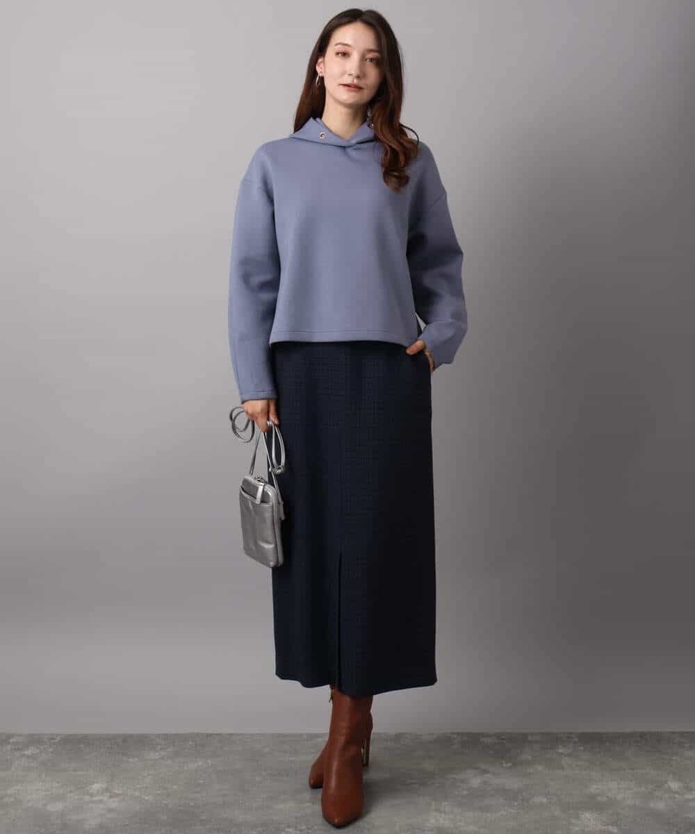 FKHAD45160 MK MICHEL KLEIN(MK ミッシェルクラン) ガンクラブチェック柄ナロースカート/洗える ベージュ