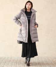 FKHAG63200 MK MICHEL KLEIN(MK ミッシェルクラン) [洗える]レオパードシフォンナロースカート ブラウン