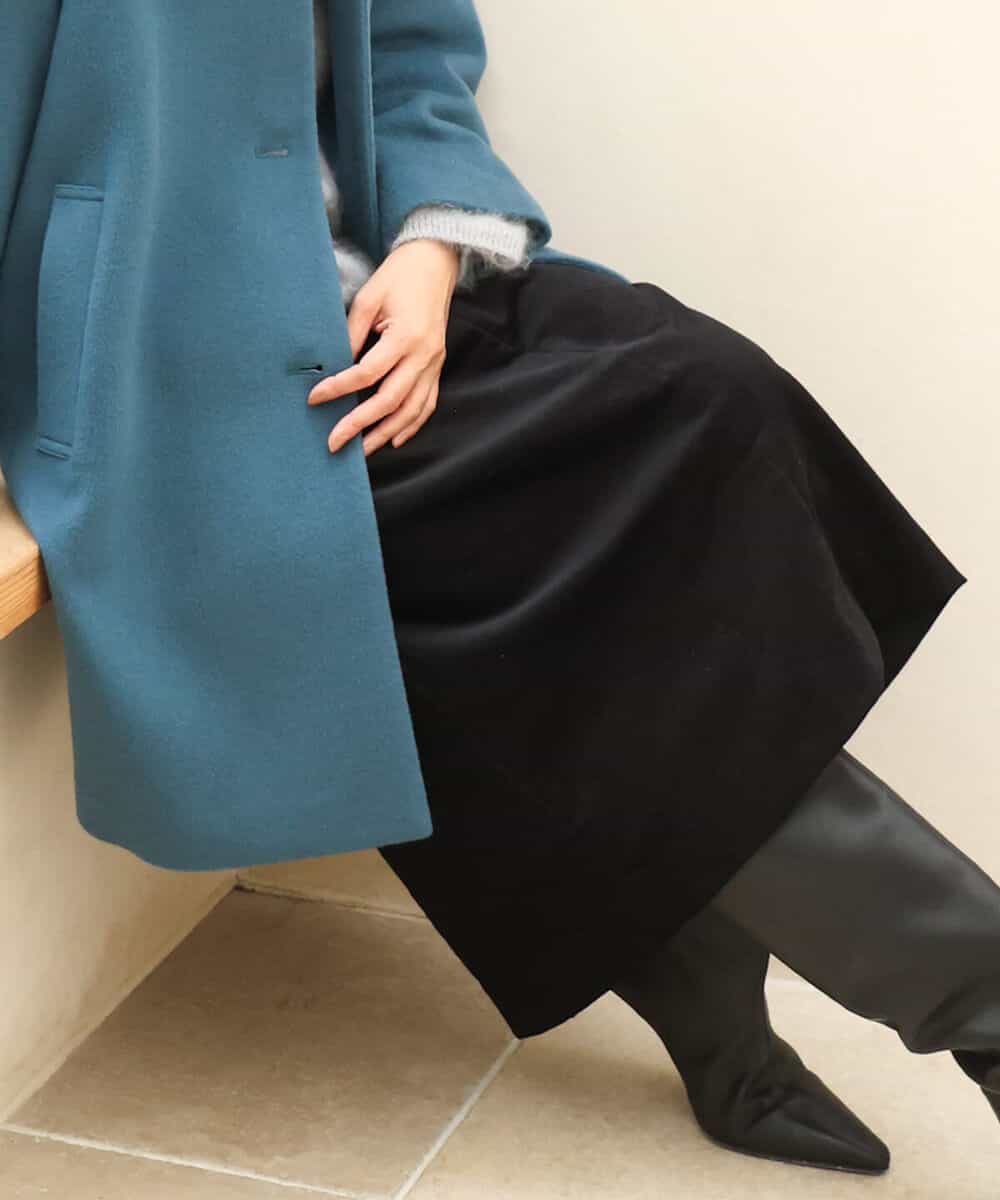FKHAG64180 MK MICHEL KLEIN(MK ミッシェルクラン) [洗える]ドロスト コーデュロイスカート ベージュ