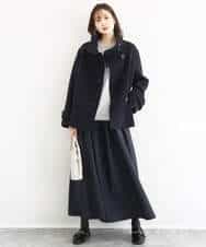 FKHBD57170 MK MICHEL KLEIN(MK ミッシェルクラン) ヴィンテージ加工タックギャザースカート/洗える ベージュ