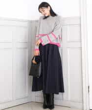 FKHBD57170 MK MICHEL KLEIN(MK ミッシェルクラン) ヴィンテージ加工タックギャザースカート/洗える ベージュ