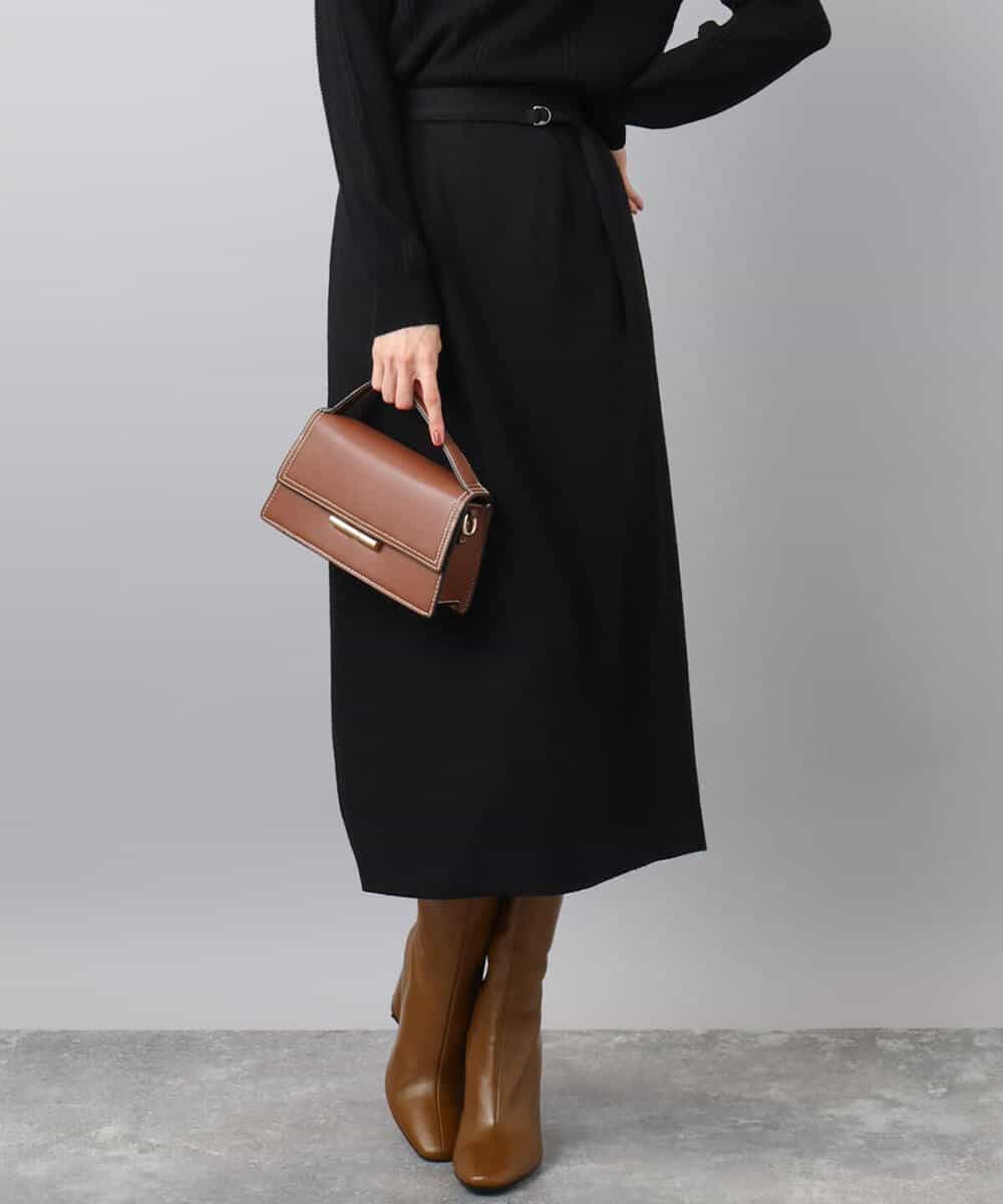 FKHBD58170 MK MICHEL KLEIN(MK ミッシェルクラン) ループネップツイードIラインスカート/洗える アイボリー