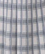 FKHDD01170 MK MICHEL KLEIN(MK ミッシェルクラン) チェック柄プリーツニットスカート/洗える ネイビー