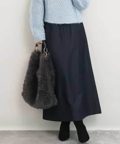 FKHDG71160 MK MICHEL KLEIN [裏起毛/洗える]デニムライクスカート