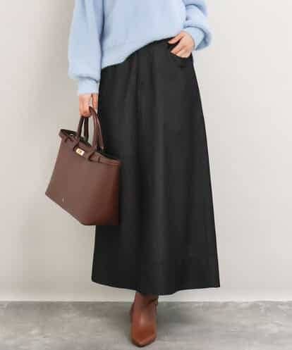 FKHDG71160 MK MICHEL KLEIN [裏起毛/洗える]デニムライクスカート