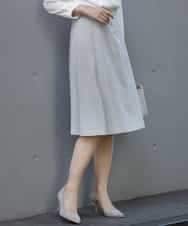 FKHDP91135 MK MICHEL KLEIN(MK ミッシェルクラン) ラメツイードフレアスカート/洗える グレー