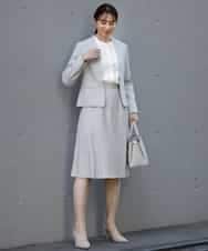 FKHDP91135 MK MICHEL KLEIN(MK ミッシェルクラン) ラメツイードフレアスカート/洗える グレー