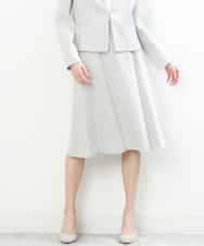 FKHDP91135 MK MICHEL KLEIN(MK ミッシェルクラン) ラメツイードフレアスカート/洗える グレー